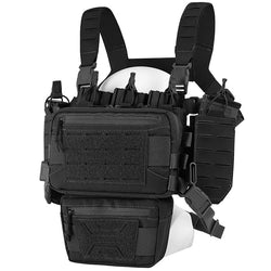 Chest Rig Tactique MOLLE – Micro Fight avec Poche Chargeur