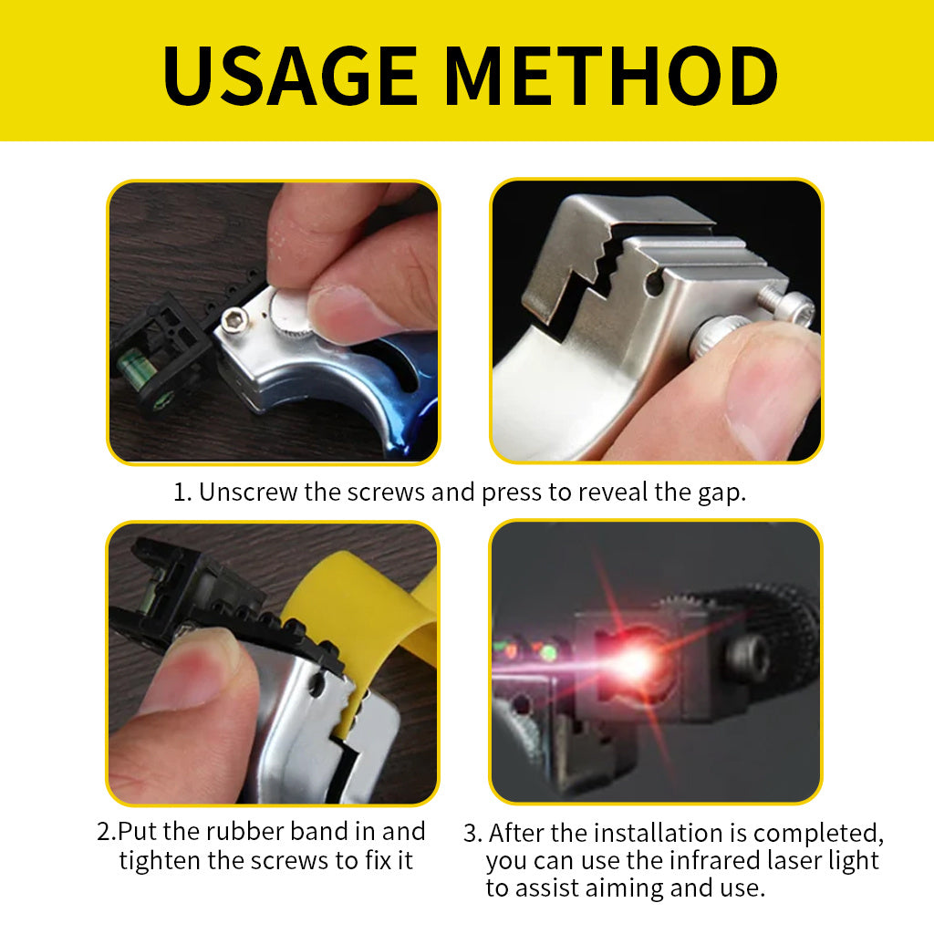 Lance-pierre Plat Caoutchouc – Avec Viseur & LED Intégrée