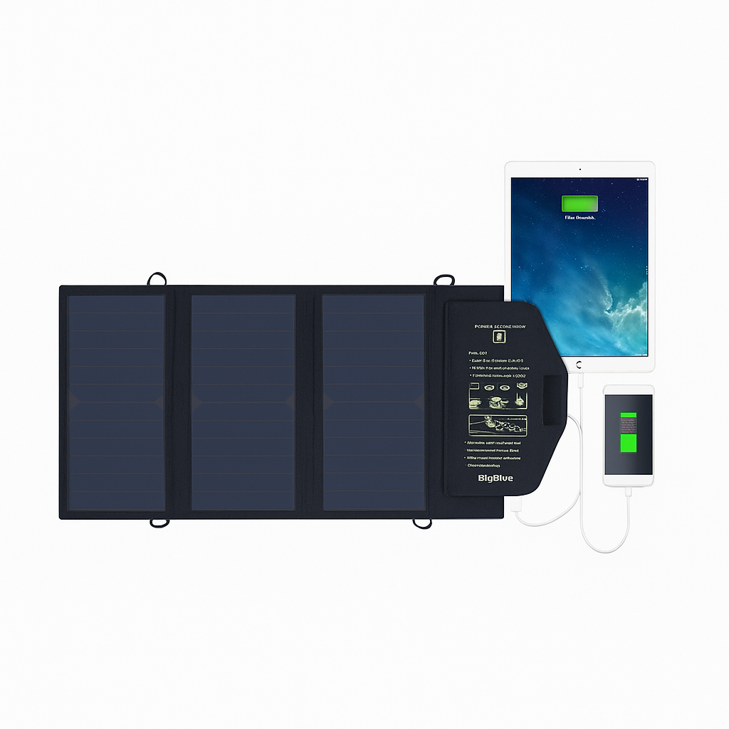 Chargeur solaire portable Allpowers 21W – double USB, charge rapide iPhone & Android