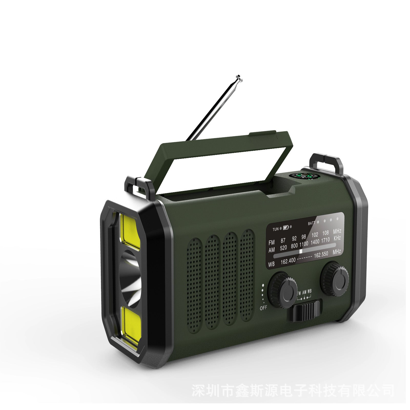 Lampe Torche Solaire FM/AM – Radio d’Urgence & Powerbank Portable
