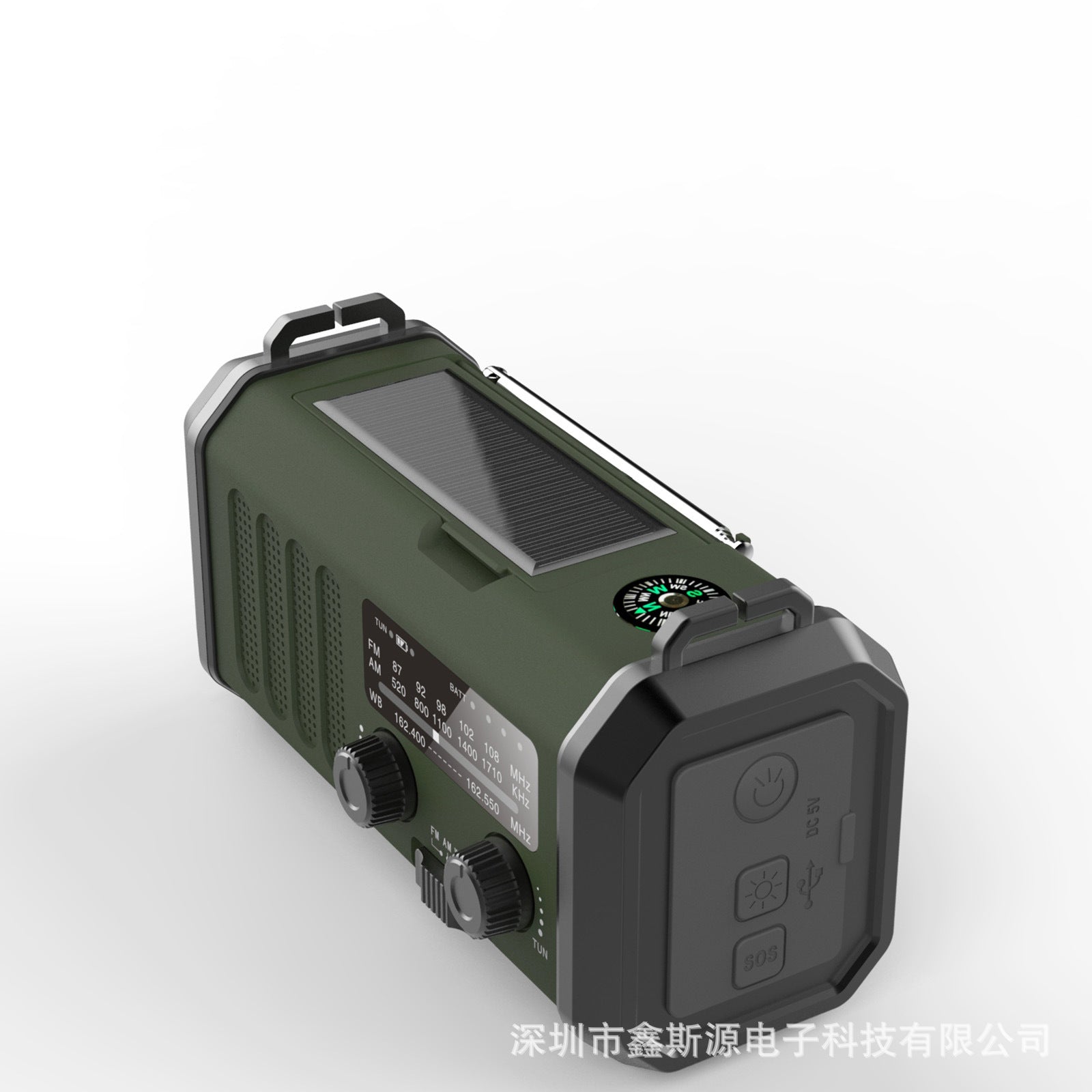 Lampe Torche Solaire FM/AM – Radio d’Urgence & Powerbank Portable