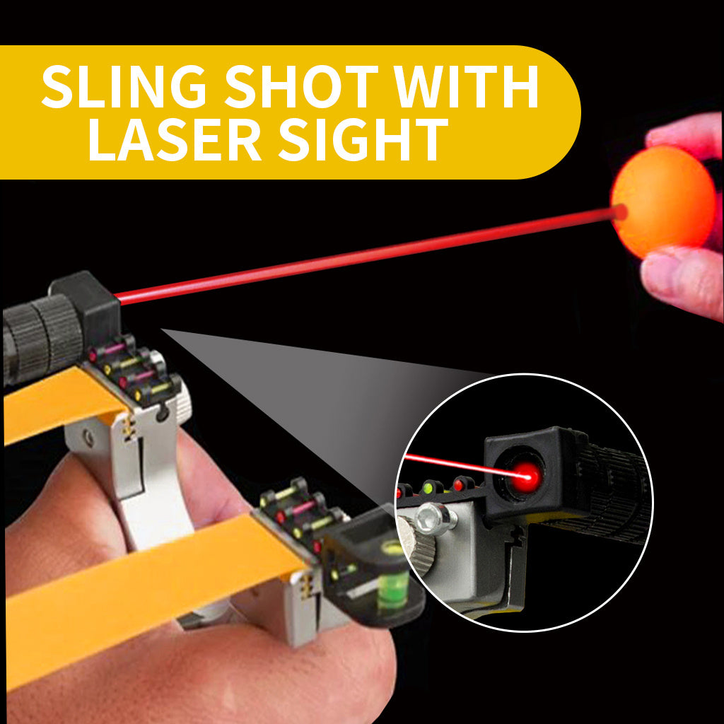 Lance-pierre Plat Caoutchouc – Avec Viseur & LED Intégrée